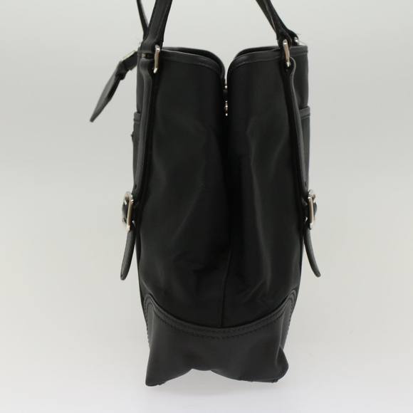 PRADA Tote Bag Leather Nylon Black Auth 48131 - Picture 3 of 16